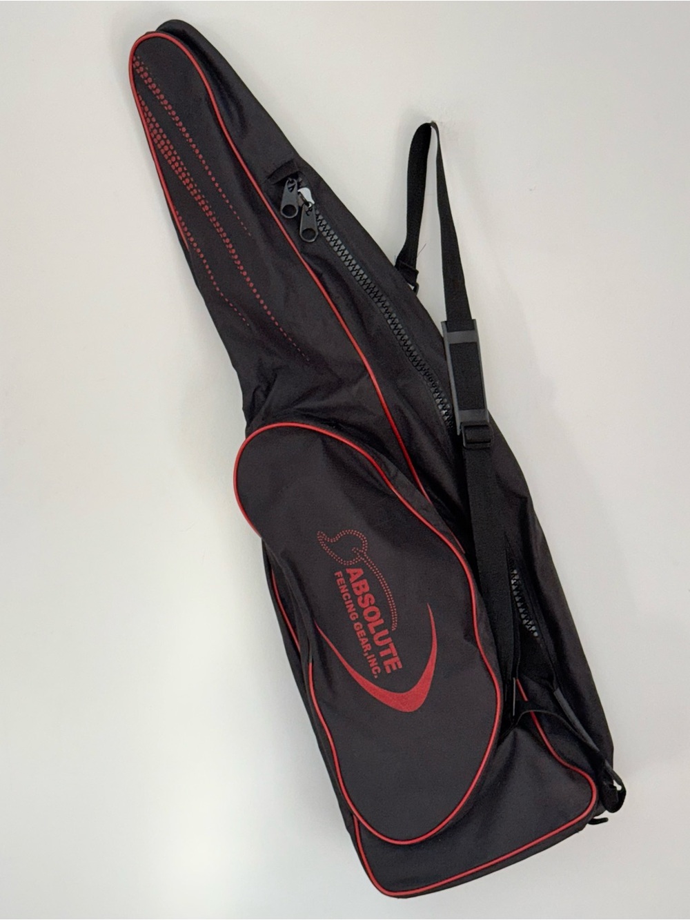 Absolute Fencing Gear Inc 44” Fencing Gear Bag Black Red Carry Shoulder Case EUC